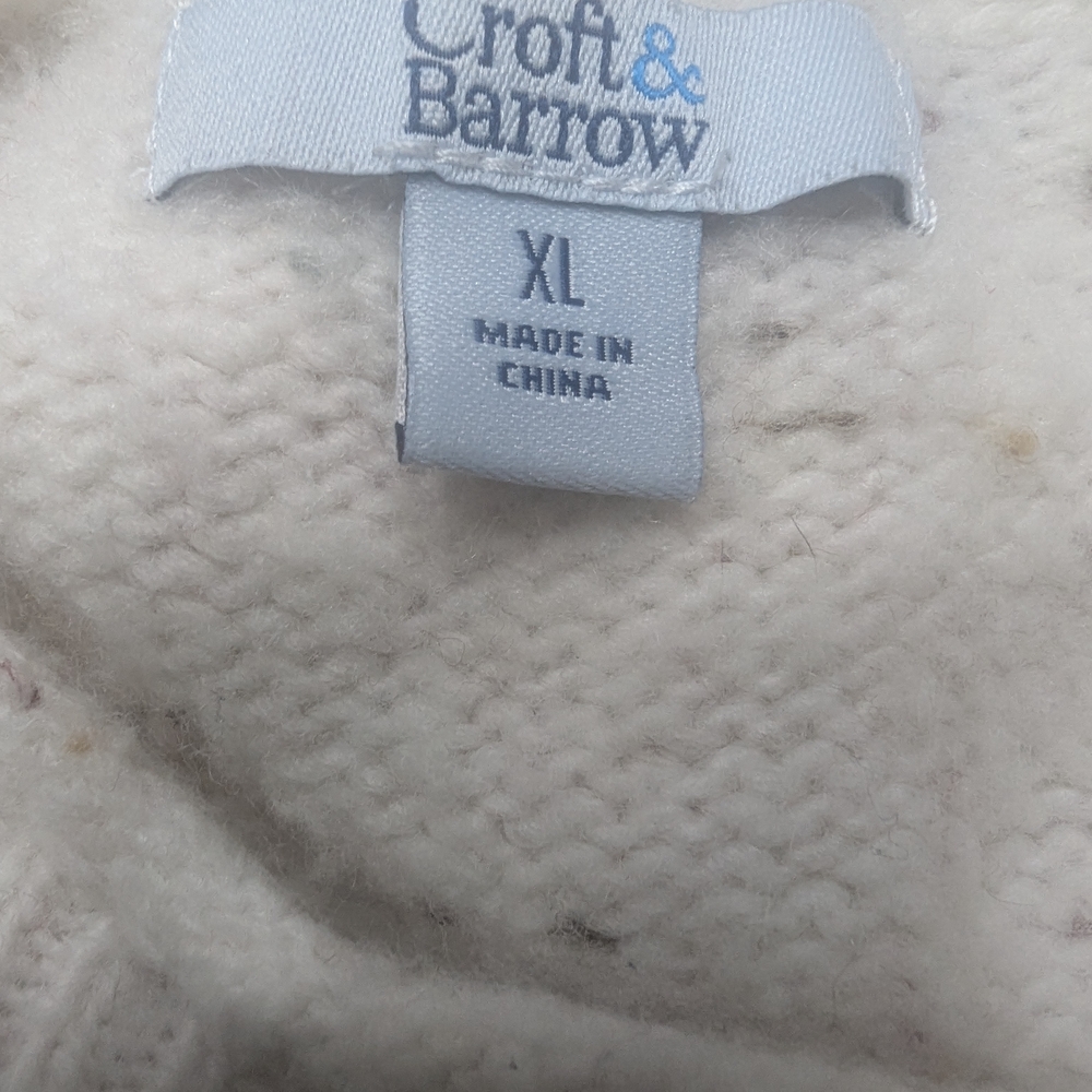 Croft & Barrow Cream Turtleneck Sweater